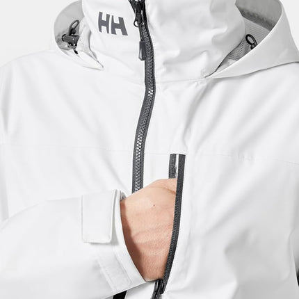 Helly Hansen Men's Crew Hooded Midlayer Jacket 2, White, 2XL
