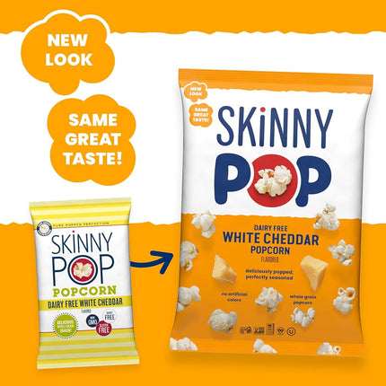 Skinny Pop Ultra Lite White Cheddar Popcorn, 4.4 Ounce