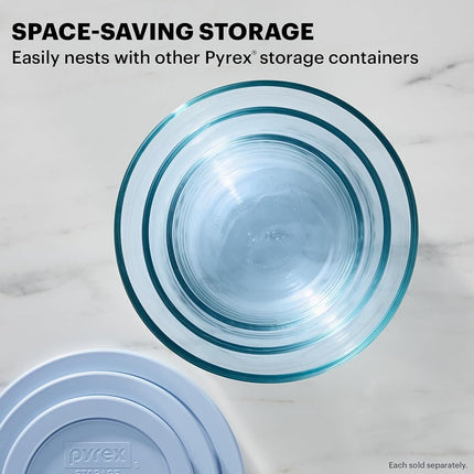 Pyrex Tinted (4-PC) Large Rectangular Food Storage Container Set, Snug Fit Non-Toxic Plastic BPA-Free Lids, Freezer Dishwasher Microwave Safe, 6 Cup & 11 Cup