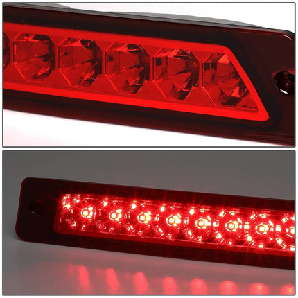 DNA MOTORING 3BL-FM87-LED-BK-SM Black Housing LED Third Tail Brake Light [Compatible with 1987-1993 Ford Mustang LX Hatchback with OEM Spoiler]