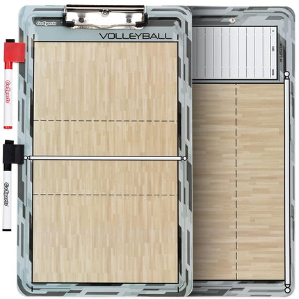 GoSports Volleyball Coaches Boards - 2 Sided Premium Dry Erase Clipboards