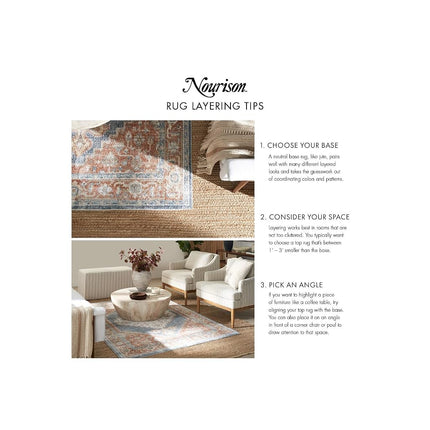Nourison Positano 3' x 5' Terracotta Fabric Modern Area Rug (3' x 5')