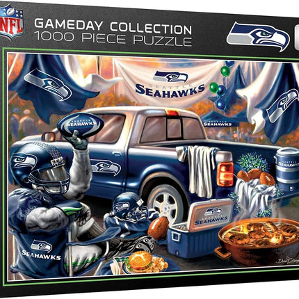 MasterPieces - Puzzle de 1000 pièces, NFL Seattle Seahawks, Amusant pour adultes et familles, Finition anti-reflet, 48,9 x 67,9 cm