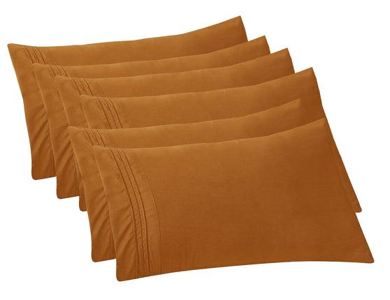 Elegant Comfort 6-Pack Solid Pillowcases 1500 Prem