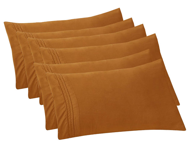 Elegant Comfort 6-Pack Solid Pillowcases 1500 Prem