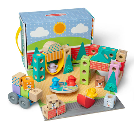 Melissa & Doug Blockables Town Snap and Play – Edu