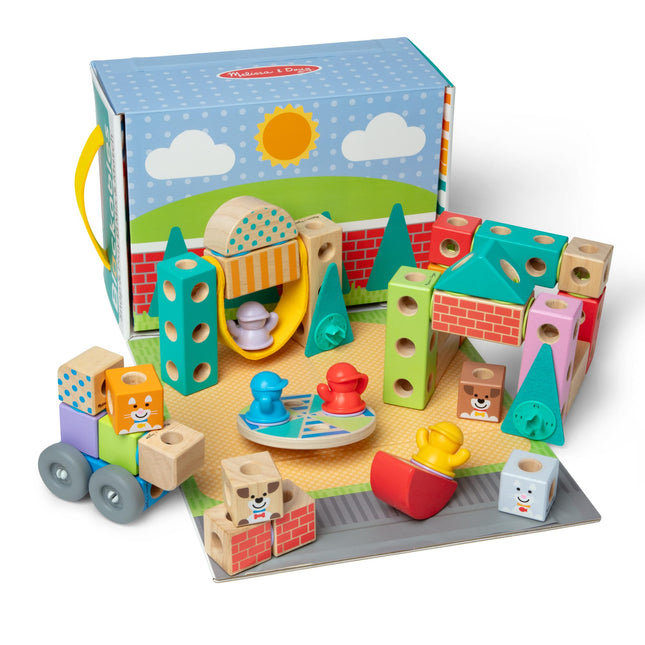 Melissa & Doug Blockables Town Snap and Play – Edu