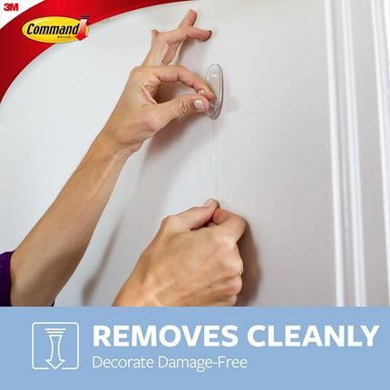 Command Small Hooks, Clear, 6-Hooks/Pack, 2-Packs, Organize Damage-Free