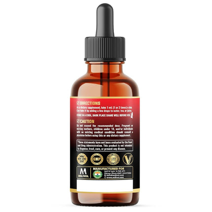 12in1 - Cortisol Supplement Liquid Drops - Cortisol Detox w. Magnesium Glycinate 1000mg, Ashwagandha, L-Theanine, Phosphatidylserine and 8 More Herbals - Hormone Balanced for Women, Mood Focus - 1 Month Supply
