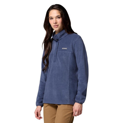 Columbia Womens Benton Springs Half Snap II Pull Over Fleece Jacket, Dark Stone/Canoe/Vintage Blue, 3X, Nocturnal, 2X