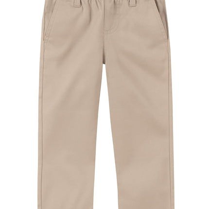 Nautica Little Boys' Uniform Elastic Waist Pull-On Twill Pant, Khaki, X-Large/7