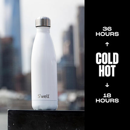 S'well Stainless Steel Water Bottle - 17 Fl Oz - Angel Food - Triple-Layered Vacuum-Insulated Containers Keeps Drinks Cold for 36 Hours and Hot for 18 - BPA-Free - Perfect for The Go