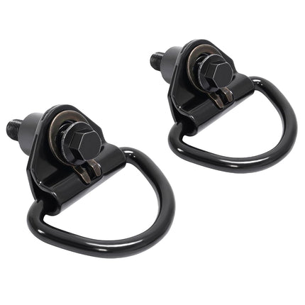 ALMULOO D-Hooks Compatible with 2015-2024 Ford Transit 150 250 350 Rear Cargo Vehicle D Rings Tie Down Hook Powder Coated Black 2Pcs