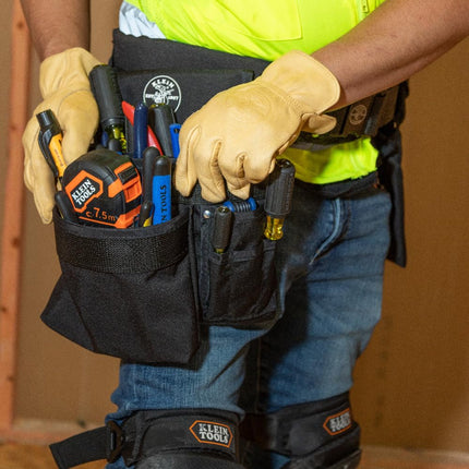 Klein ToolsPowerline Series 8-Pocket Tool Pouch, Black Nylon KLEIN TOOLS 5701
