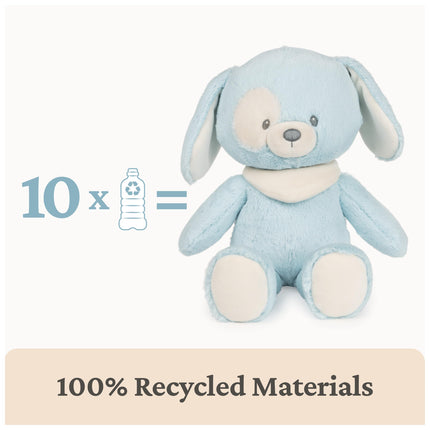 GUND Baby Sustainable Plush Puppy Recycled Materials Soft Toy for Babies and Newborns, Blue/Cream, 33 cm