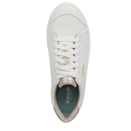 Dr. Scholl's Women's Time Off Sneaker, White Pearls, 6.5 Wide