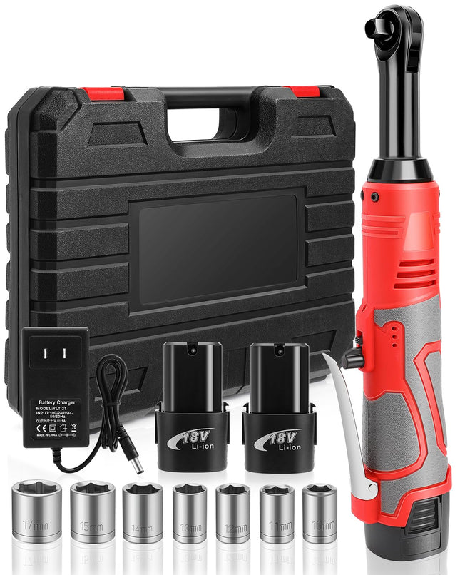 FAHKNS 18V Extended Cordless Ratchet Wrench 3/8 El