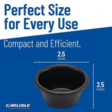 Carlisle FoodService Products Smooth Ramekin Sauce Cup for Restaurants, Cafeterias, And Fast Food, Plastic, 2 Ounces, Chocolate, (Pack of 72)