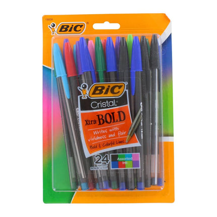 BIC Cristal Xtra Bold Stick Ballpoint Pens, 1.6mm,
