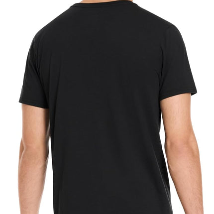 Hurley Men's 2 Pack Cotton Crewneck Short Sleeve T-Shirt, Black/Artillery, Medium