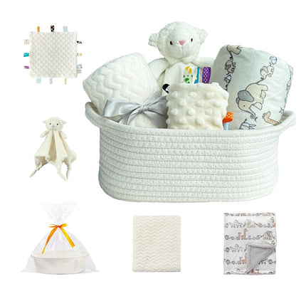 CREVENT Baby Welcome Set Storage Basket with Two B