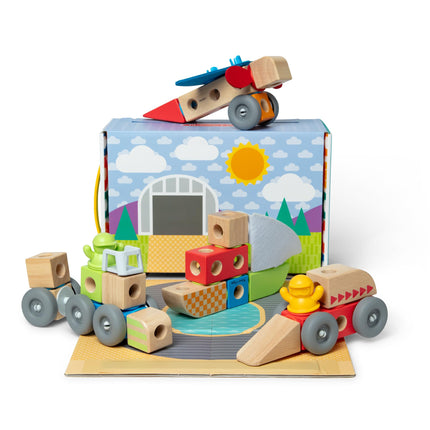 Melissa & Doug Blockables Snap And Play - Vehicles