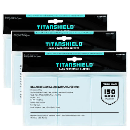 TitanShield Transparent Card Sleeves (3-Pack) - Fi
