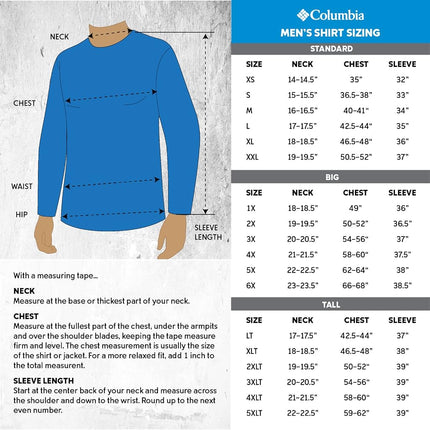 Camisa Columbia PFG Tamiami™ II de manga larga para hombre, negra - 2X Tall
