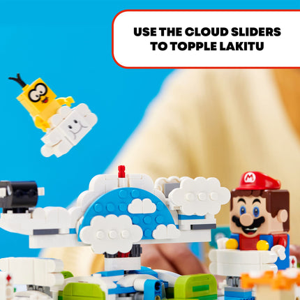 LEGO Super Mario Pack d'extension La rencontre aérienne de Lakitu 71389, un Kit de Construction, un Jouet de Collection pour Enfants, Nouveauté 2021 (484 Pièces)