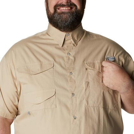 Columbia Men's Standard Bonehead SS Shirt, Fossil, X-Small, Fossil, XS
