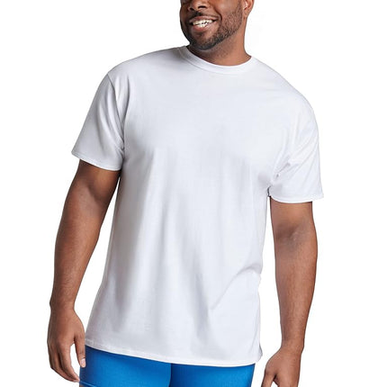 Fruit of the Loom Men's Legendary Crew T-Shirt, Tall Man-6 Pack-White, XXL (Pack of 6)