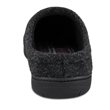 Pantuflas de espuma viscoelástica para hombre Dickies con talón abierto y cerrado, suela interior/exterior, fieltro negro, talla mediana UK