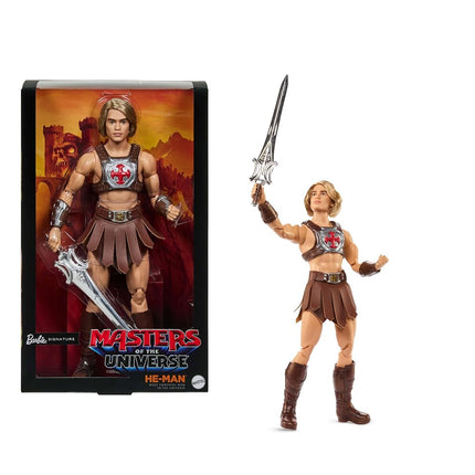 Barbie Signature Doll, Ken He-Man Collectible in Battle Harness, Sword, Doll Stand & Displayable Packaging, Motu Movie Theme