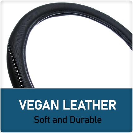 Custom Grip 38466P Black Rope Bling TPE Core Steering Wheel Cover