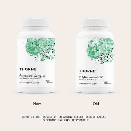 Thorne Research - PolyResveratrol-SR - Trans-Resveratrol Supplement for Healthy Aging - 60 Capsules