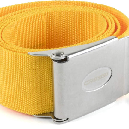 Cressi Nylon Weight Belt w/Metal Buckle, Yellow