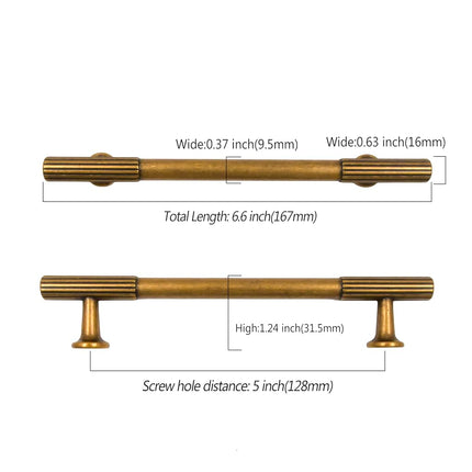 Asidrama 10 Pack 5 Inch(128mm) Antique Brass Cabinet pulls Kitchen Cabinet Handles, Cabinet Pull Kitchen Cabinet Hardware for Cupboard Drawer Pulls