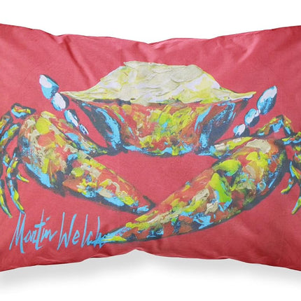 Caroline's Treasures MW1096PILLOWCASE Crab Seafood One Moisture Wicking Fabric Standard Pillowcase, Large, Multicolor