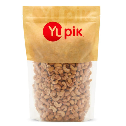 Anacardos enteros tostados con sal Yupik 2.2 LB sin gluten Kosher veganos frutos secos sazonados ligeramente recubiertos de sal fuente de proteínas y hierro, aperitivos crujientes y sabrosos
