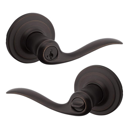 Kwikset Venetian Bronze SmartKey Tustin Entry Leve