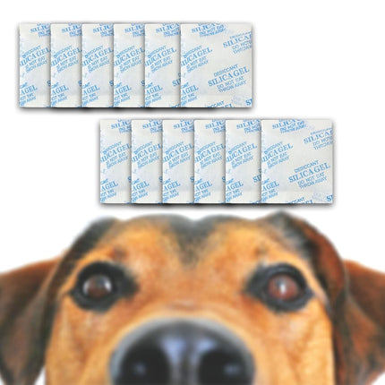 xcivi Lot de 12 sachets déshydratants pour distributeurs automatiques de nourriture pour chats et chiens, anti-humidité, garde les aliments de votre animal au sec et frais