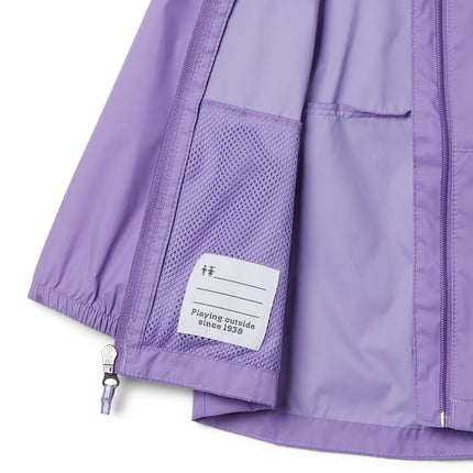 Columbia Rain-zilla Jacket Waterproof Jacket for Girls, Paisley Purple, XS