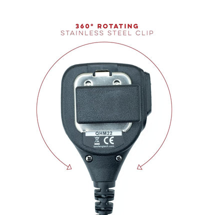 BaoFeng QHM22 Platinum Series IP54 Rainproof Shoulder Speaker Mic for BaoFeng, AnyTone, Kenwood Radios