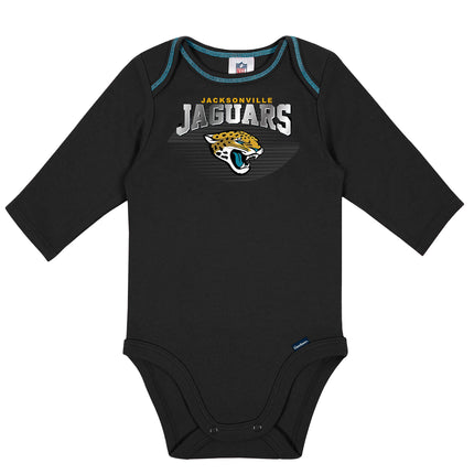 Gerber Unisex Baby Standard NFL 2 Pack Long Sleeve Onesie Bodysuit, Team Color, 3-6 Months
