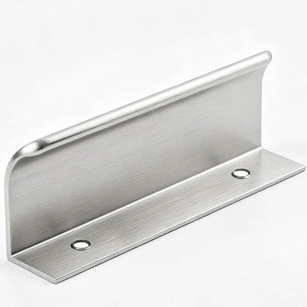 LC LICTOP Curved Edge Pull Handles, 3.94 Inch Edge Finger Tab Handle for Caibnets Drawer Closet Door Wardrobe Cupboard, 2.52 Inch Hole Spacing, 30 Pcs Nickel Edge Pulls