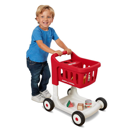 Radio Flyer Scan & Sort Shopping Cart with Lights & Sounds, Baby Walker with Wheels, Red Shopping Cart for Kids Ages 1+