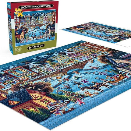 Buffalo Games - Dowdle - Hometown Christmas - 1000 Piece Jigsaw Puzzle for Adults Challenging Puzzle Perfect for Game Nights - Finished Size 26.75 x 19.75