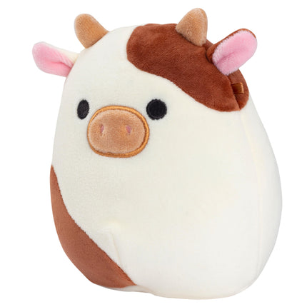 Squishmallows Original 5 pulgadas Ronnie la Vaca Marrón - Peluche oficial de Jazwares para Calcetín Navideño - Juguete de peluche suave y apretable de colección - Añádelo a tu escuadrón - Regalo para niños y niñas