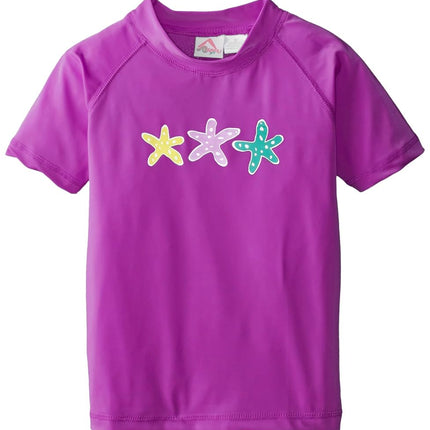 Kanu Surf Camiseta de natación de manga corta con protección solar UPF 50+ para niña Jade Rashguard, color morado Ariel, 14-16