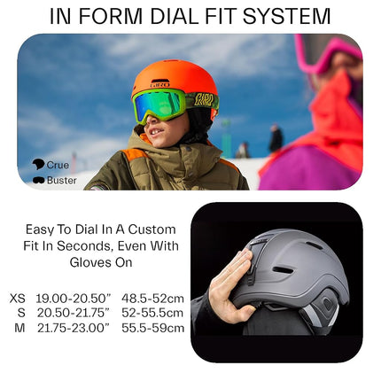 Giro Crue Kids Snow Helmet, Matte Blue, Size S (52-55.5 cm)
